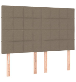 Lit à sommier tapissier avec matelas Taupe 140x200 cm Tissu