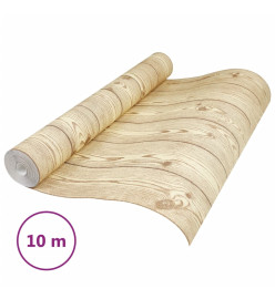 Papier peint 3D grain de bois marron