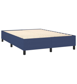 Sommier tapissier avec matelas et LED Bleu 140x190 cm Tissu