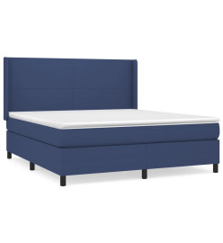 Lit à sommier tapissier avec matelas Bleu 160x200 cm Tissu