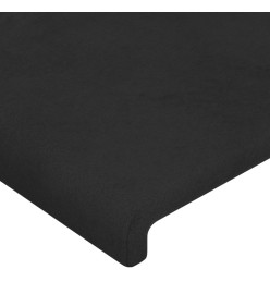 Tête de lit avec oreilles Noir 83x16x118/128 cm Velours
