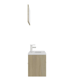 Ensemble de meubles de salle de bain Chêne sonoma Aggloméré