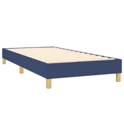 Lit à sommier tapissier avec matelas Bleu 90x190 cm Tissu