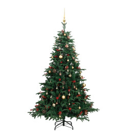 Sapin de Noël artificiel articulé 300 LED et boules 210 cm