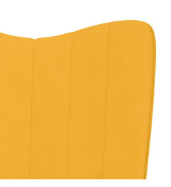 Chaise de relaxation Jaune moutarde Velours