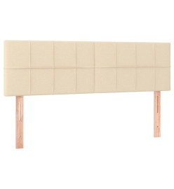Lit à sommier tapissier avec matelas Crème 140x190 cm Tissu