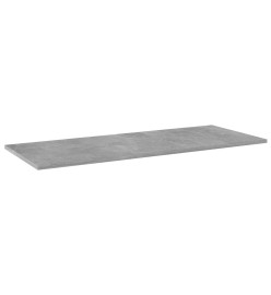 Panneaux de bibliothèque 4pcs Gris béton 100x40x1,5cm Aggloméré