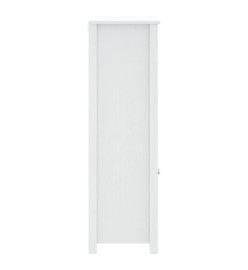 Armoire de salle de bain BERG blanc 69,5x34x110 cm pin massif