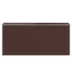 Abri de jardin Marron foncé 192x440x223 cm Acier galvanisé