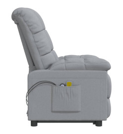 Fauteuil électrique de massage Gris clair Tissu