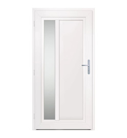 Porte d'entrée Blanc 108x208 cm PVC