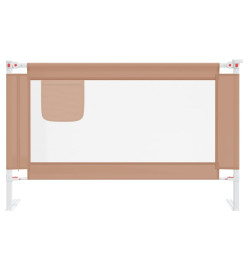 Barrière de sécurité de lit d'enfant Taupe 120x25 cm Tissu