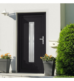 Porte d'entrée anthracite 88x200 cm PVC