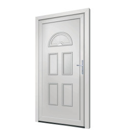 Porte d'entrée blanc 110x210 cm PVC