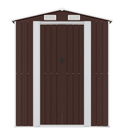 Abri de jardin Marron foncé 192x855x223 cm Acier galvanisé