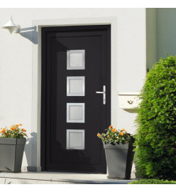 Porte d'entrée anthracite 108x200 cm PVC