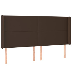 Sommier tapissier et matelas et LED Marron 200x200cm Similicuir