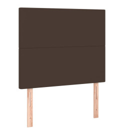 Lit à sommier tapissier avec matelas Marron 100x200 cm