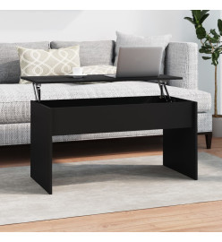 Table basse Noir 102x50,5x52,5 cm Bois d'ingénierie