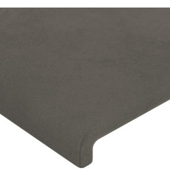 Tête de lit avec oreilles Gris foncé 93x16x78/88 cm Velours