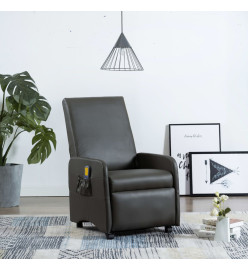 Fauteuil inclinable de massage Gris Similicuir