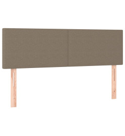 Sommier tapissier avec matelas et LED Taupe 140x200 cm Tissu
