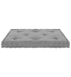 Coussin de plancher de palette Gris 73x40x7 cm Coton