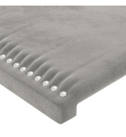 Têtes de lit 2 pcs Gris clair 90x5x78/88 cm Velours