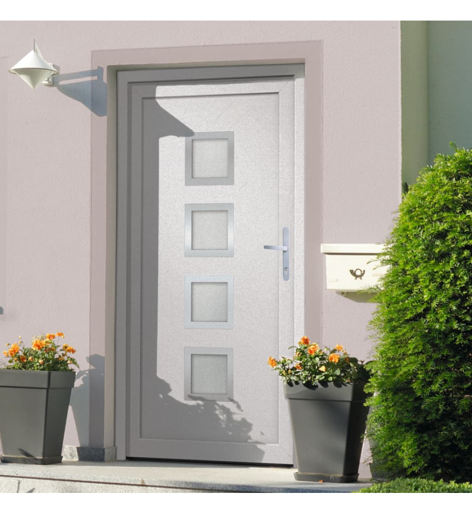 Porte d'entrée Blanc 98x208 cm PVC