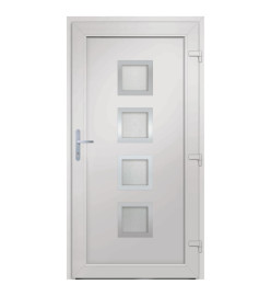 Porte d'entrée Blanc 98x208 cm PVC