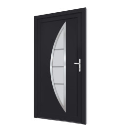 Porte d'entrée anthracite 108x208 cm PVC