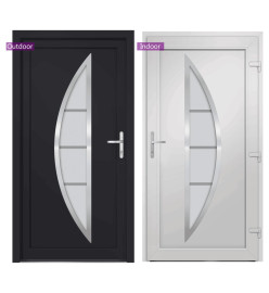 Porte d'entrée anthracite 108x208 cm PVC