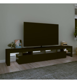 Meuble TV avec lumières LED Noir 230x36,5x40 cm