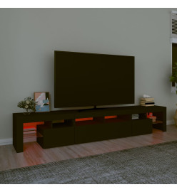 Meuble TV avec lumières LED Noir 230x36,5x40 cm