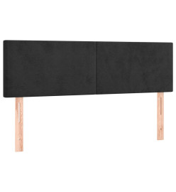 Lit à sommier tapissier avec matelas Noir 140x200 cm Velours