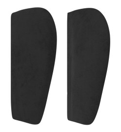 Tête de lit avec oreilles Noir 163x23x78/88 cm Velours
