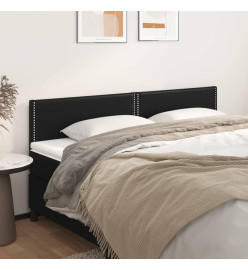 Têtes de lit 2 pcs Noir 80x5x78/88 cm Similicuir