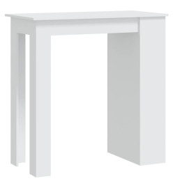 Table de bar avec rangement Blanc 102x50x103,5 cm Aggloméré