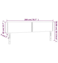 Têtes de lit 2 pcs Bleu foncé 100x5x78/88 cm Velours