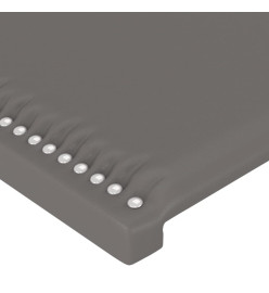 Tête de lit avec oreilles Gris 83x16x118/128 cm Similicuir