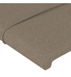 Tête de lit à LED Taupe 147x16x78/88 cm Tissu