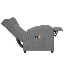 Fauteuil de massage électrique à oreilles Gris Similicuir