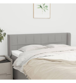 Tête de lit avec oreilles Gris clair 147x16x78/88 cm Tissu