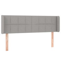 Tête de lit avec oreilles Gris clair 147x16x78/88 cm Tissu