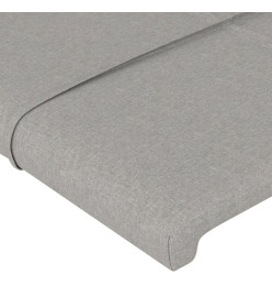 Tête de lit avec oreilles Gris clair 147x16x78/88 cm Tissu