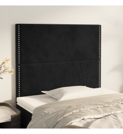Têtes de lit 2 pcs Noir 90x5x78/88 cm Velours