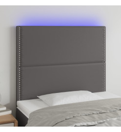 Tête de lit à LED Gris 90x5x118/128 cm Similicuir