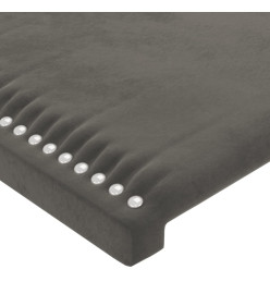 Têtes de lit 4 pcs Gris foncé 90x5x78/88 cm Velours