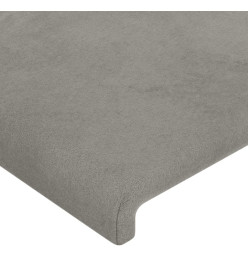 Tête de lit avec oreilles Gris clair 93x23x118/128 cm Velours