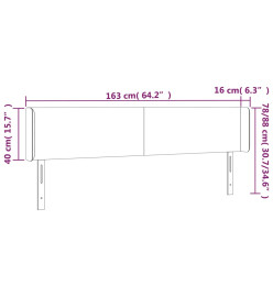 Tête de lit à LED Crème 163x16x78/88 cm Tissu